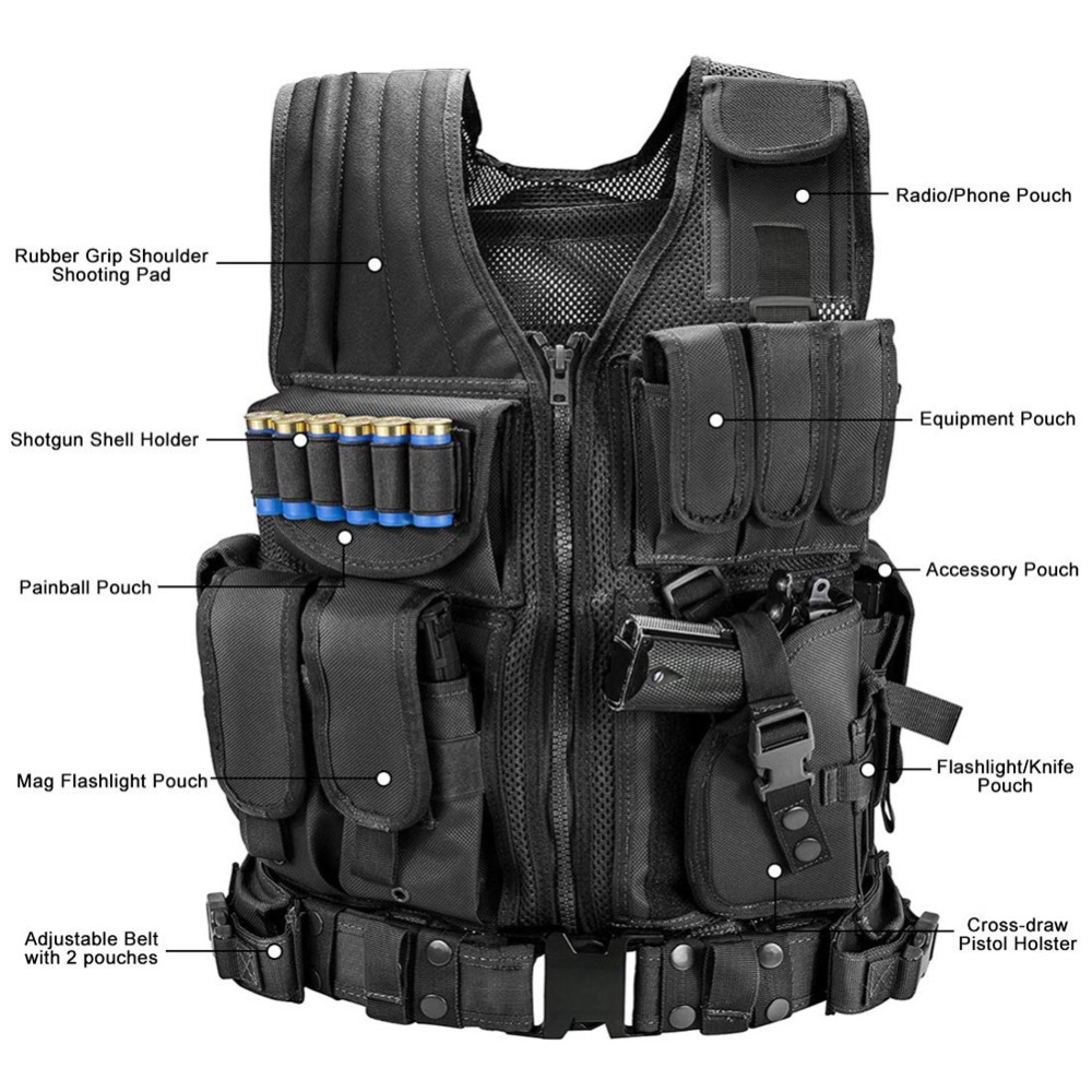 Adjustable Molle Tactical Vest - огляд і ціна Hunting Outdoor Game