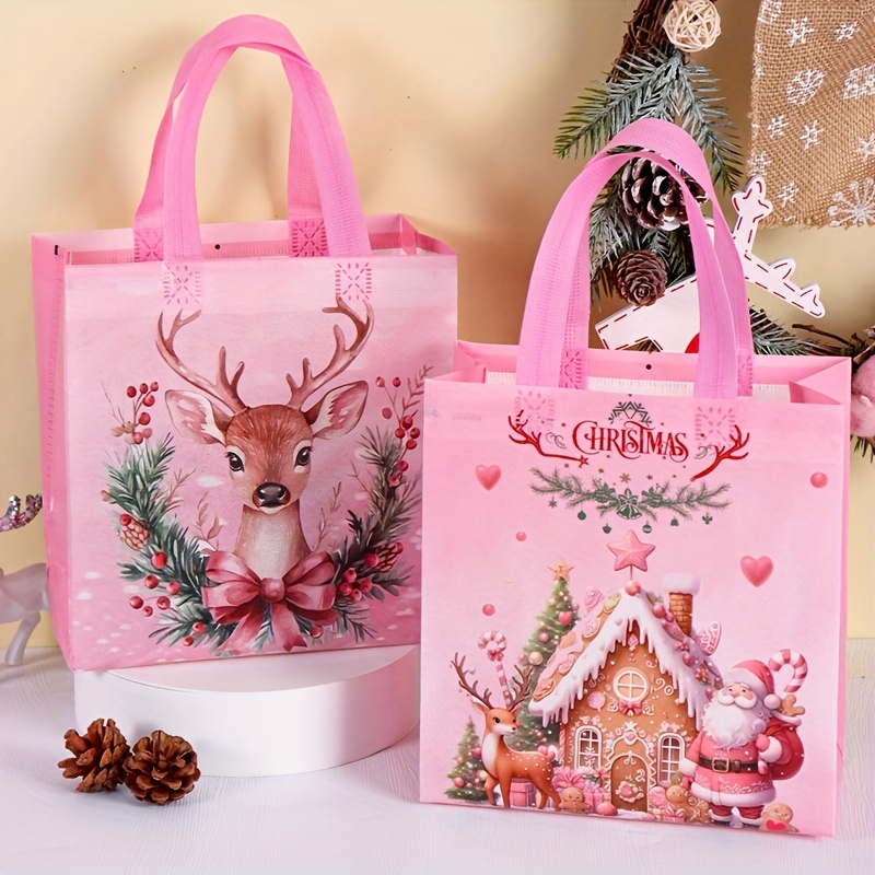 4/8pcs Pink Christmas Tote Bag - огляд і ціна Elk Bugle Call
