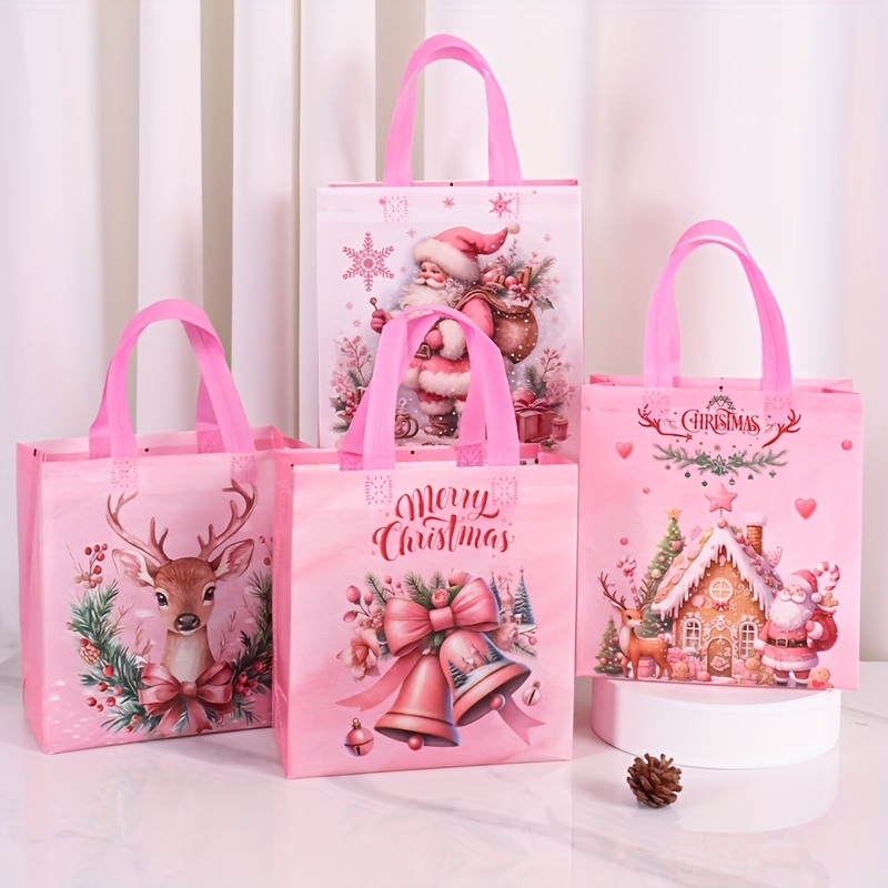 4/8pcs Pink Christmas Tote Bag - огляд і ціна Elk Bugle Call