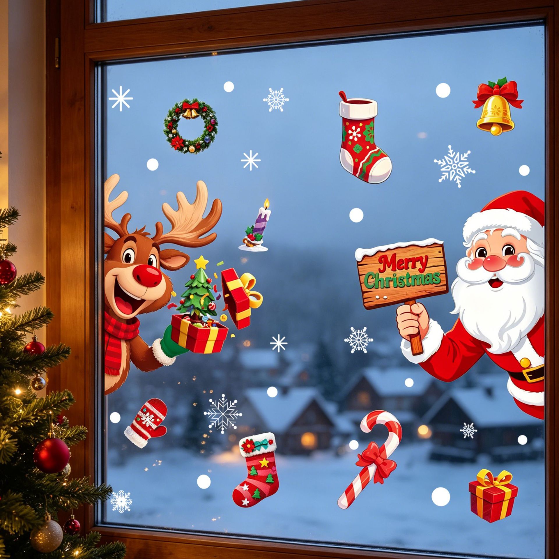 Christmas Static Glass Sticker - огляд і ціна Elk Bugle Call