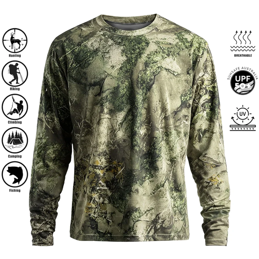 Men Long Sleeve T-shirt Polyes - огляд і ціна Outdoor Hunting Prints