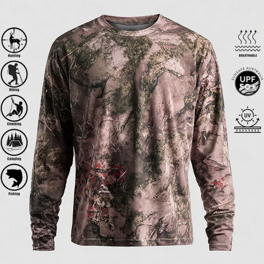 Men Long Sleeve T-shirt Polyes - огляд і ціна Outdoor Hunting Prints