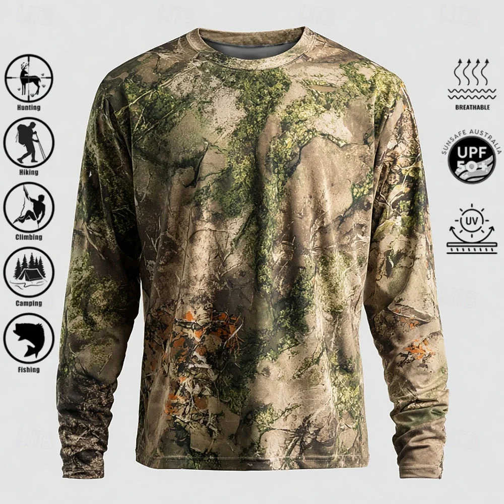 Men Long Sleeve T-shirt Polyes - огляд і ціна Outdoor Hunting Prints